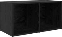 vidaXL Tv-meubelset - 72 x 35 x 37 cm - Zwart - Bewerkt hout