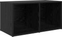vidaXL Tv-meubelset - 72 x 35 x 37 cm - Zwart - Bewerkt hout