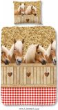 Good Morning Dekbed Paarden 140x220 cm - Beige