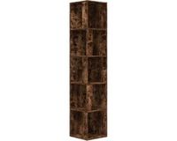 vidaXL Hoekplanken 33 x 33 x 165 cm engineered wood gerookt eiken