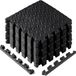 Yes4All KAL0 in elkaar grijpende vloertegels, massief, A. 1,1 m² (12 matten) -zwart, 12sqft x 12''