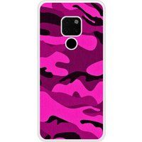 Huawei Bedrukt siliconen hoesje compatibel met Mate 20 Camouflage rose