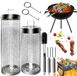 Marque non spécifiée Panier de grillade roulant en acier inoxydable