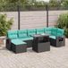 Maison Exclusive - Salon de jardin 8 pièces avec coussins, rotin synthétique noir