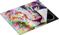 Chefcare Inductie Beschermer Gekleurde Leeuw - Abstract - 65x52 cm - Inductie Mat