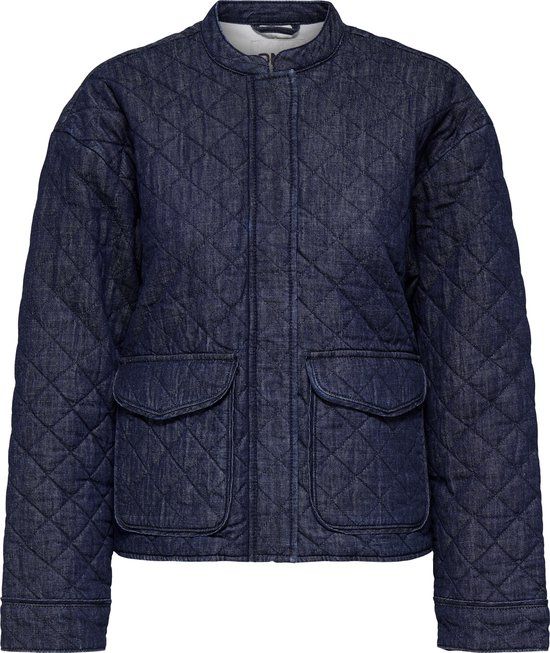ONLY Gequilte jas ONLHALLIE Gequilte jas L Dark Blue Denim