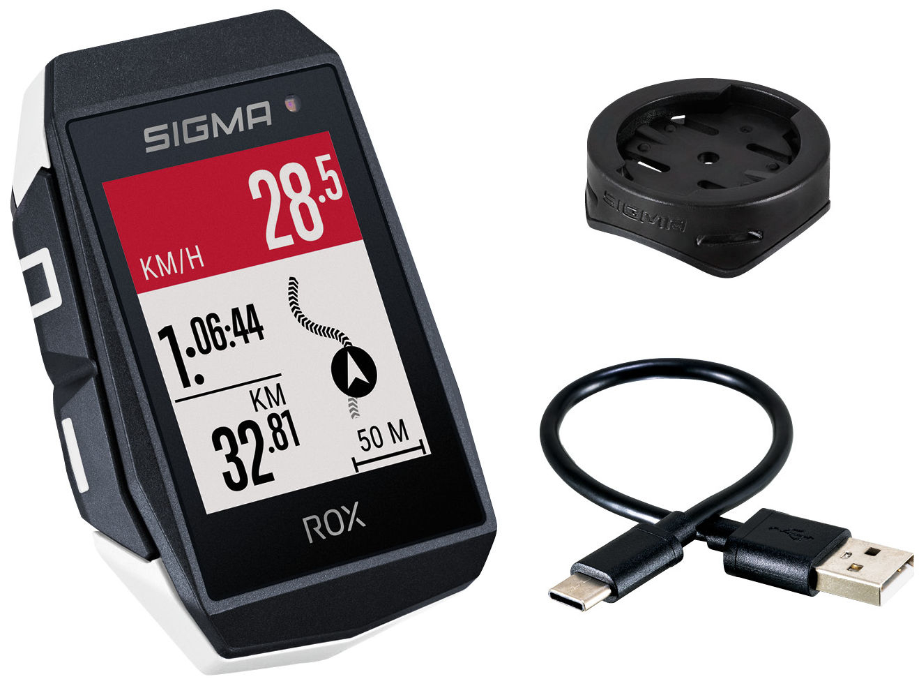 SIGMA GPS Fietscomputer ROX 11.1 EVO GPS met standaard