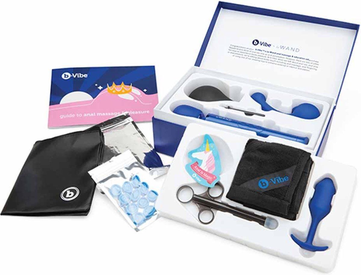 B-Vibe Anal Massage & Education Set (10 Pcs) - Blauw - Siliconen
