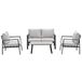 Garden Impressions Ricca aluminium loungeset - carbon black - desert sand