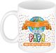 Bellatio Decorations Naam mok papa Jay - wit - de beste - keramiek - 300 ml - Vaderdag - cadeau