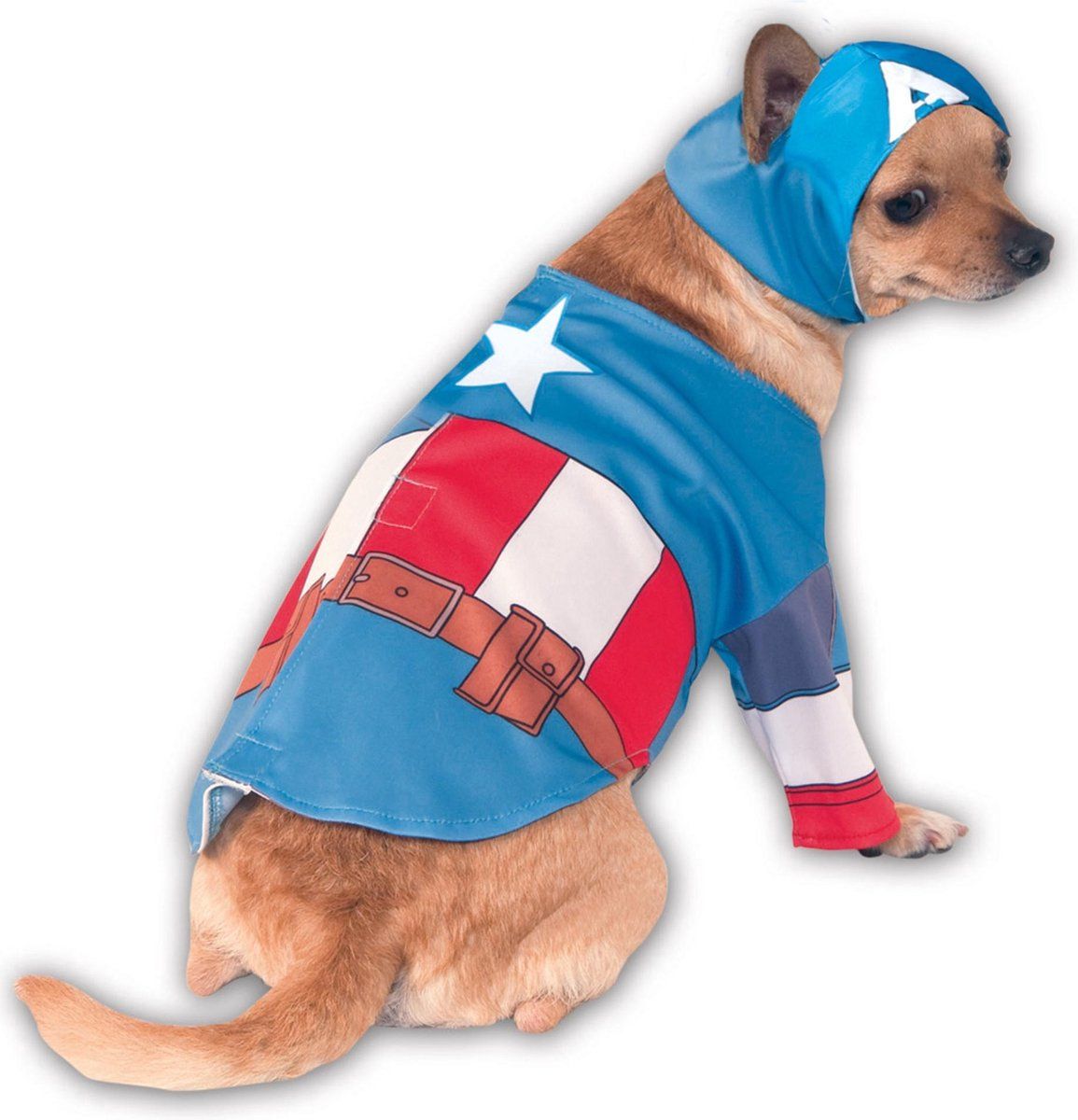 Rubie's Captain America™ hondenkostuum - Large