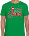 Bellatio Decorations Shoppartners Bv Fout Kerst shirt / t-shirt - Happy birthday Jesus / Jezus - groen - heren - kerstkleding / kerst outfit M