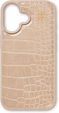 iDeal Of Sweden Vegan Leather Case met magnetische ring geschikt voor iPhone 16 Warm Beige Croco