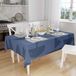 Bonamaison Tafelkleed, Anti-Mold, Sneldrogend, Waterdicht, 100% Polyester Tafellaken, Blauw, 140 x 160 Cm