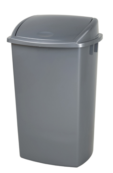 Vepa Bins Afvalbak met swingdeksel, 50 liter, grijs, VB 009318