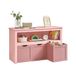 Rose Bonbon meuble de rangement blanc moderne