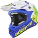 Bogotto V328 Camo Fiberglass Wit Blauw Crosshelm - Helm