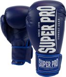 Super Pro Combat Gear Champ (kick)bokshandschoenen Blauw/Wit 10oz