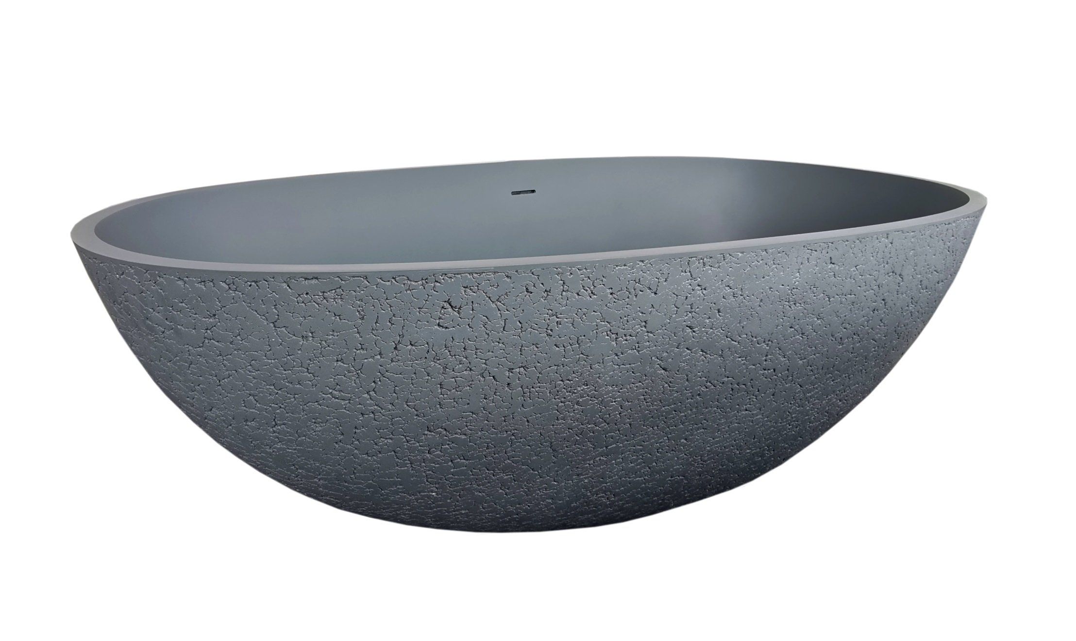 Best Design Panda Best Design Craquele vrijstaand bad Just Solid 180x85x52cm Lava grijs