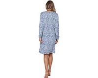 Pastunette Blue Mirage Pyjama Fleece Lange Mouw Zebraprint Blauw/Wit Dames Maat 42
