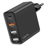 LogiLink 4-voudige USB-oplaadadapter 48 W, 1 x USB-C PD en 3 x USB-A QC