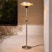 Lucande Solfire staande terrasverwarmer, zilver, 200 cm, IP44