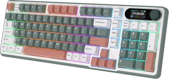 Royal Kludge RKS98 - Mechanisch Gaming Toetsenbord - Draadloos - RGB - US Layout - Camping