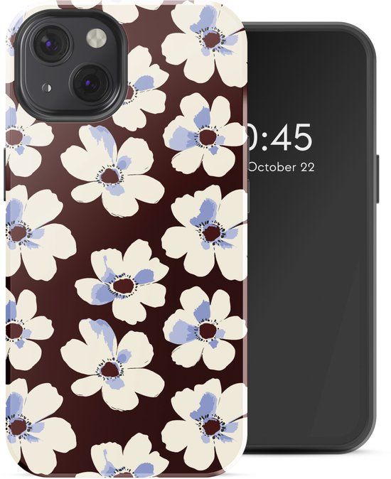 Selencia Hoesje - Geschikt voor Apple iPhone 13 - Backcover geschikt voor MagSafe - Choco Flower Pop