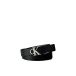Calvin Klein Hommes CK BUCKLE TUMBLED 35MM ADJ/REV LV04D7049G Ceintures, NOIR (Noir/CK Marron Foncé/Argent Antique), 95