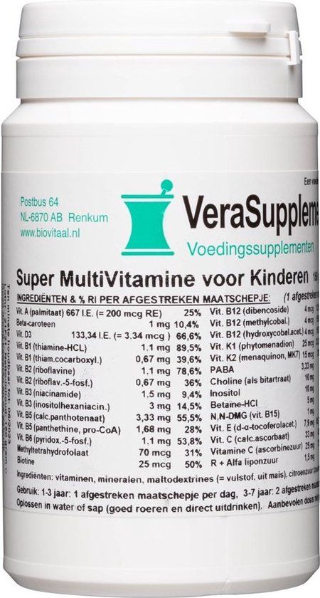 VeraSupplements BioVitaal Super Multi Kinderen Poeder 150g