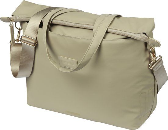 Basil Manhattan Commuter Fiets Laptop Tas 12L - Taupe - Waterdicht - Achter
