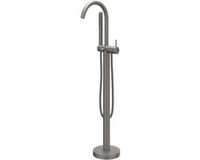 IVY Bond Vrijstaande Badmengkraan met Draaibare Uitloop en Staafhanddouche - Geborsteld Metal Black PVD
