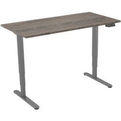 Euroseats Zit- sta bureau 2-motor Grijs, eiken 180 x 80 x 127,05 cm