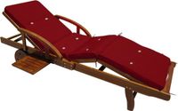 Detex Ligbedkussen - Weerbestendig UV bestendig 195x55x5cm - Rood