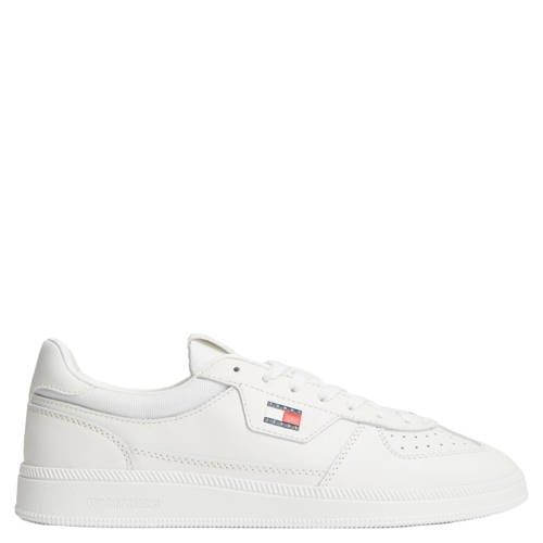 Tommy Jeans The Greenwich Edge leren sneakers met logo - wit