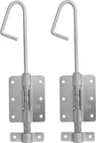 Amig Verticaal schuifslot/plaatgrendel - 2x - staal - 30 x 6.2cm - verzinkt - zilver - schutting - poort