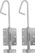 Amig Verticaal schuifslot/plaatgrendel - 2x - staal - 30 x 6.2cm - verzinkt - zilver - schutting - poort