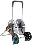 Gardena AquaRoll M Easy metalen slangwagen, zilver, oranje, zwart