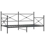 VidaXL Slaapbank Zwart Staal 1970 mm x 1055 mm x 1070 mm