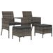 VidaXL Banc de jardin 2 places poly rotin gris
