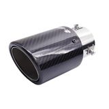 Simoni Racing Uitlaatsierstuk Rond/Schuin Glanzend-Carbon+RVS - Ø89xL170mm - Montage 38-63mm