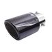 Simoni Racing Uitlaatsierstuk Rond/Schuin Glanzend-Carbon+RVS - Ø89xL170mm - Montage 38-63mm