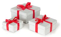 Lavatelli Geschenkdozen met deksel, zijdepapier en strik, verschillende maten, 3 stuks