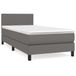 vidaXL Boxspringbed met matras, kunstleer, grijs, 160x200 cm