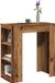 Maison Exclusive Table de bar avec étagère, aspect bois recyclé, 95x47x103,5 cm, fibre de bois