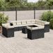 Maison Exclusive - Ensemble de jardin, composé de 13 pièces, avec coussins, noir, en polyrotin