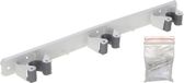 Pro Garden Tuin gereedschap houders/klemmen - 3x stuks klemmen - voor stelen - opbergsysteem