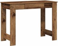 vidaXL Bureau 100x45x75 cm Bewerkt Hout Oud Houtkleurig