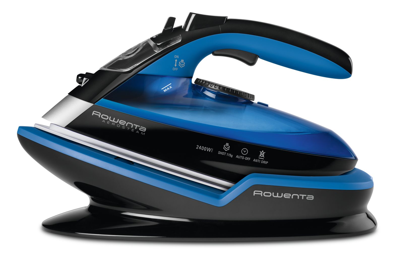 Rowenta DE5010 Steam Iron - 2400W - Microsteam 400 Laser Soleplate - Blue/Black