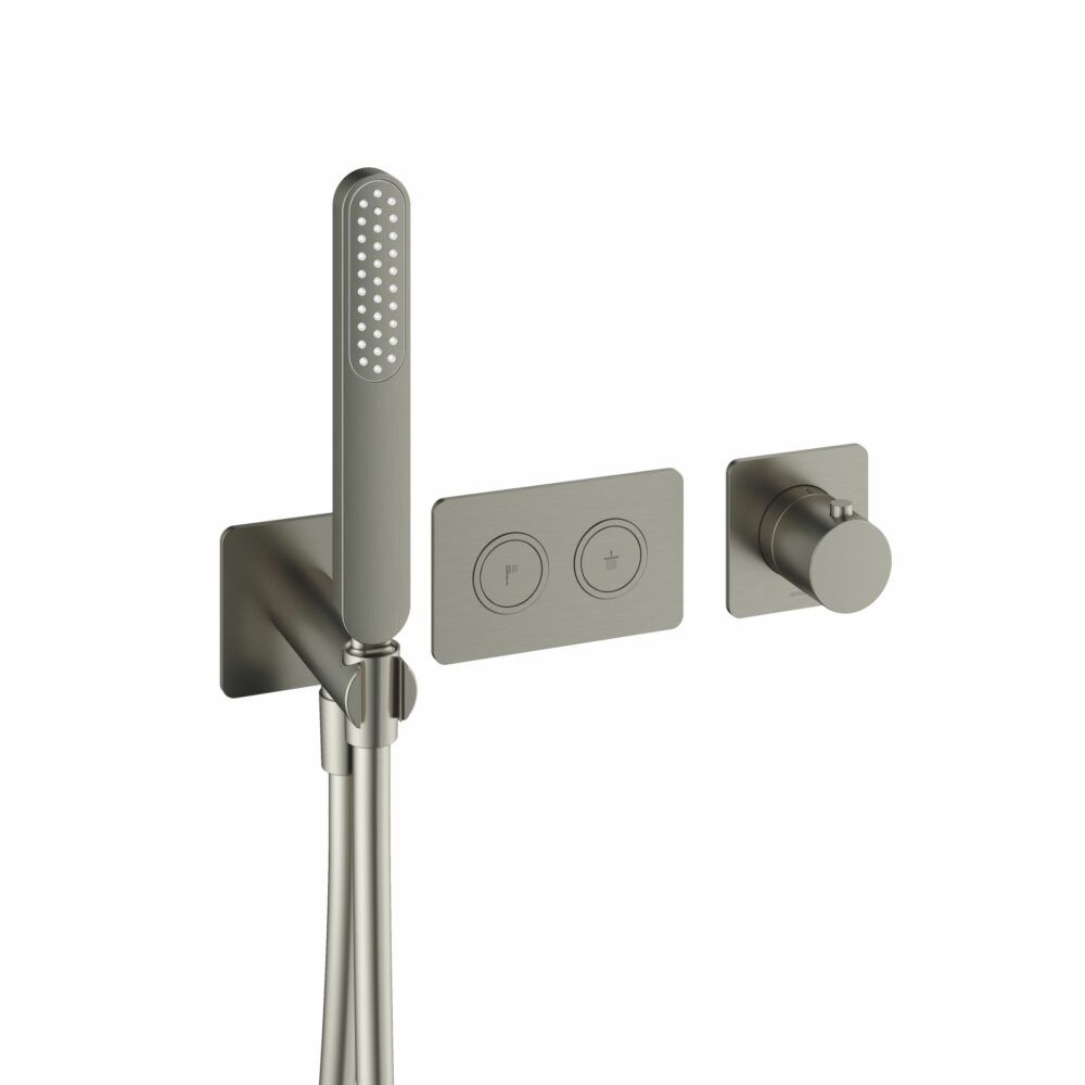 hotbath Gal PB7071 afbouwdeel inbouwthermostaatkraan geborsteld nikkel PVD